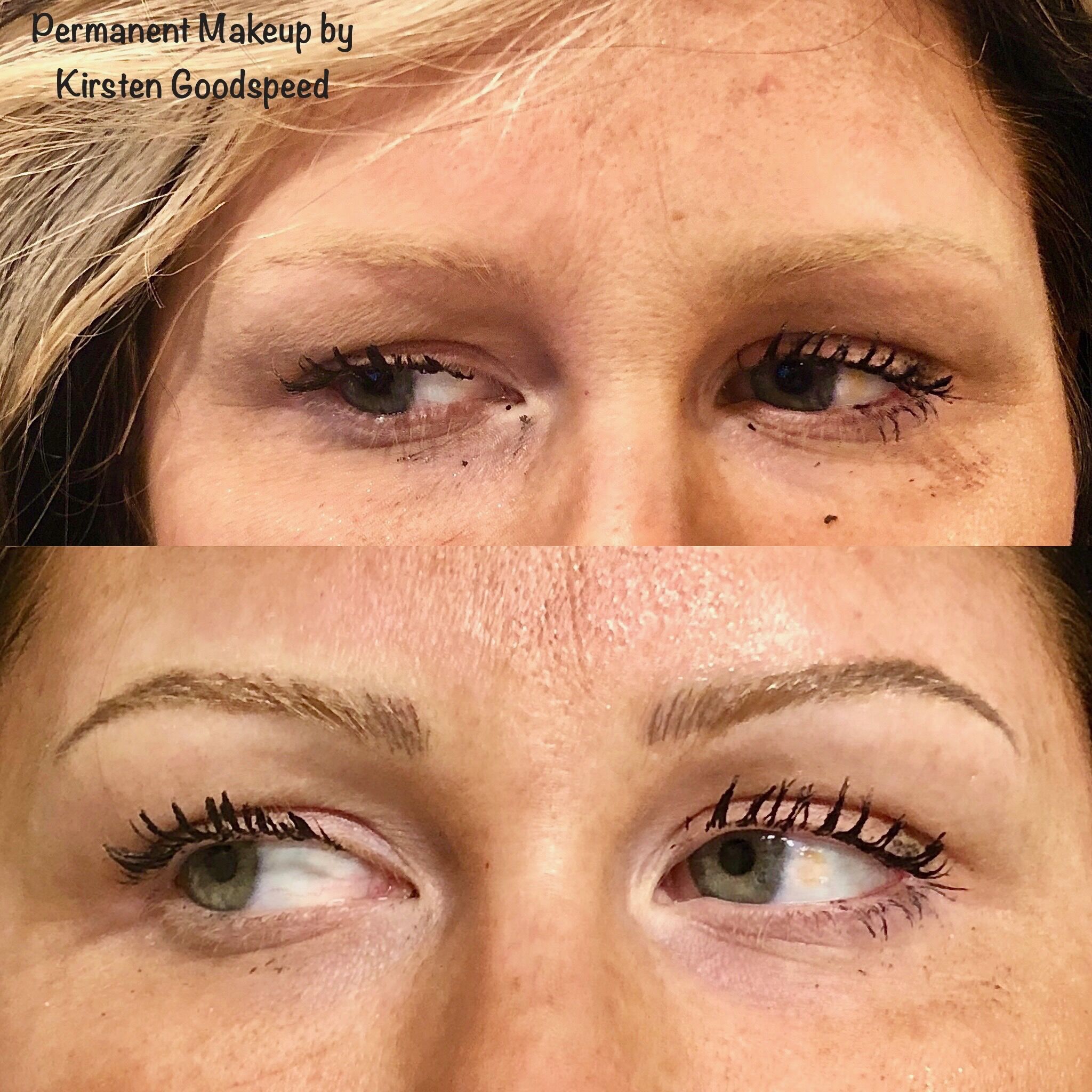 Before and After Image: Permanent Makeup Brows - front